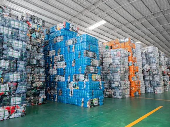 Indetexx bales of clothes factory